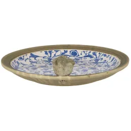 Bain d'oiseau en céramique patiné