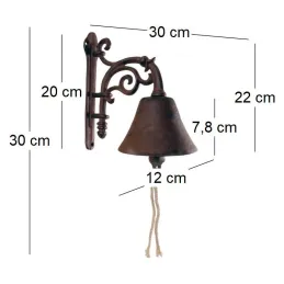 Cloche de jardin fleurs en fonte