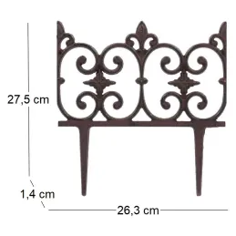 Bordure de jardin en fonte Valentine