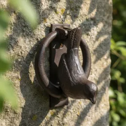 Heurtoir de porte oiseaux en fonte
