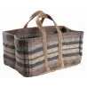Sac à bûches en toile de jute épaisse Pampa