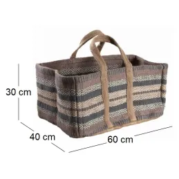 Sac à bûches en toile de jute épaisse Pampa