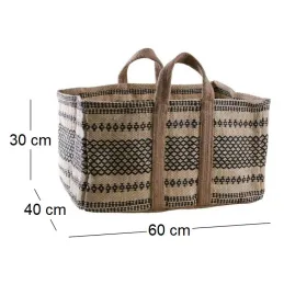 Sac à bûches en toile de jute épaisse Pampa