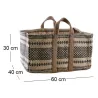 Sac à bûches en toile de jute épaisse Pampa