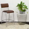 Tables en métal doré antique et marbre (Lot de 2)