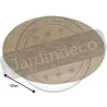 Tapis rond en jute naturel tressé