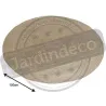 Tapis rond en jute naturel tressé