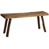 Banc rustique en chêne teinté