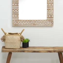 Banc rustique en chêne teinté