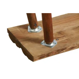 Banc rustique en chêne teinté