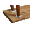 Banc rustique en chêne teinté