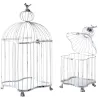 Cages en métal laqué blanc patiné (Lot de 2)