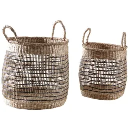 Corbeilles de rangement en jacinthe (Lot de 2)