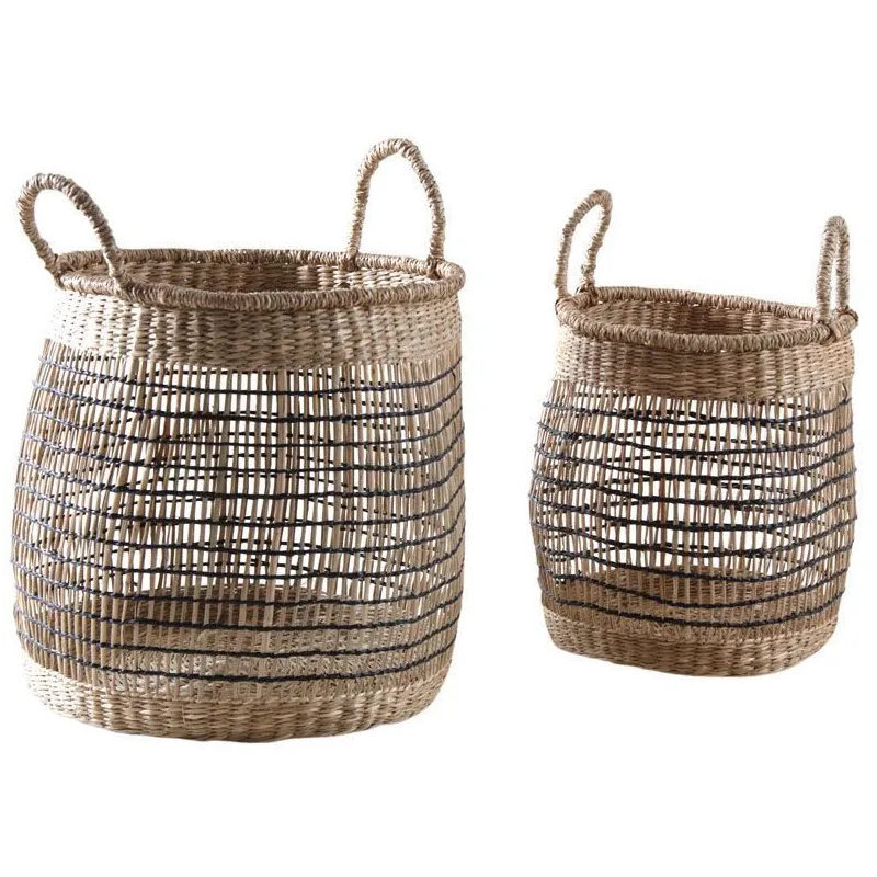 Corbeilles de rangement en jacinthe (Lot de 2)
