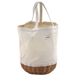 Sac tissu rond fond osier
