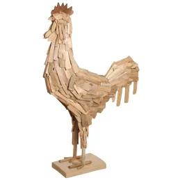 Grand coq bois flotté
