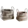 Corbeilles de rangement en jonc de mer (Lot de 2)