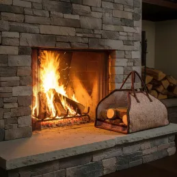 Sac à bûches en toile de jute renforcée