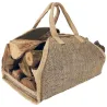 Sac à bûches en toile de jute renforcée