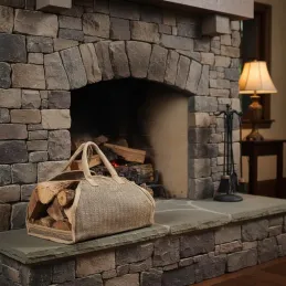Sac à bûches en toile de jute renforcée