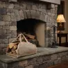 Sac à bûches en toile de jute renforcée