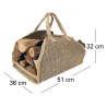 Sac à bûches en toile de jute renforcée