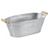 Jardinière ovale zinc et bois