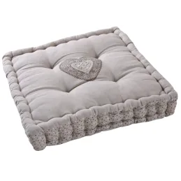 Coussin carré en coton et lin