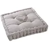 Coussin carré en coton et lin