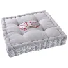 Coussin carré en coton et lin