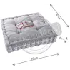 Coussin carré en coton et lin