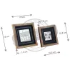 Cadre photo en bois et verre (Lot de 2)