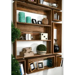 Cadre photo carré en bois noir (Lot de 2)