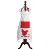 Tablier de cuisine en coton Poule rouge