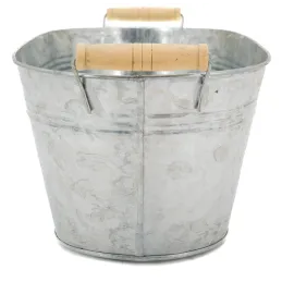 Jardinière ovale zinc et bois