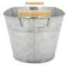 Jardinière ovale zinc et bois