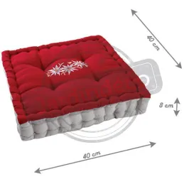 Coussin carré en coton et lin Edelweiss