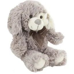 Peluche chien en acrylique gris