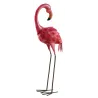 Flamant rose en métal laqué mat (Modèle aléatoire)