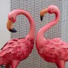 Flamant rose en métal laqué mat (Modèle aléatoire)