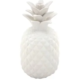 Ananas déco en résine blanche