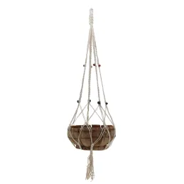 Macramé en jute blanc 2 niveaux