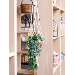 Macramé en jute blanc 2 niveaux
