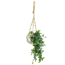 Macramé en verre et corde