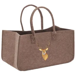 Sac à bûches en feutrine 50 x 25 cm