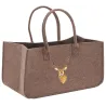 Sac à bûches en feutrine 50 x 25 cm