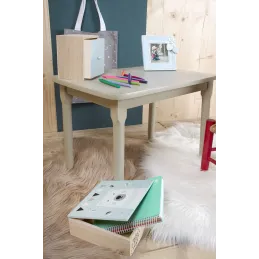 Boite carrée en bois Ours