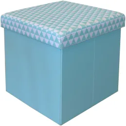 Pouf coffre carré pliable scandinave