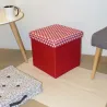 Pouf coffre carré pliable scandinave