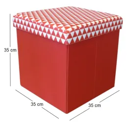 Pouf coffre carré pliable scandinave